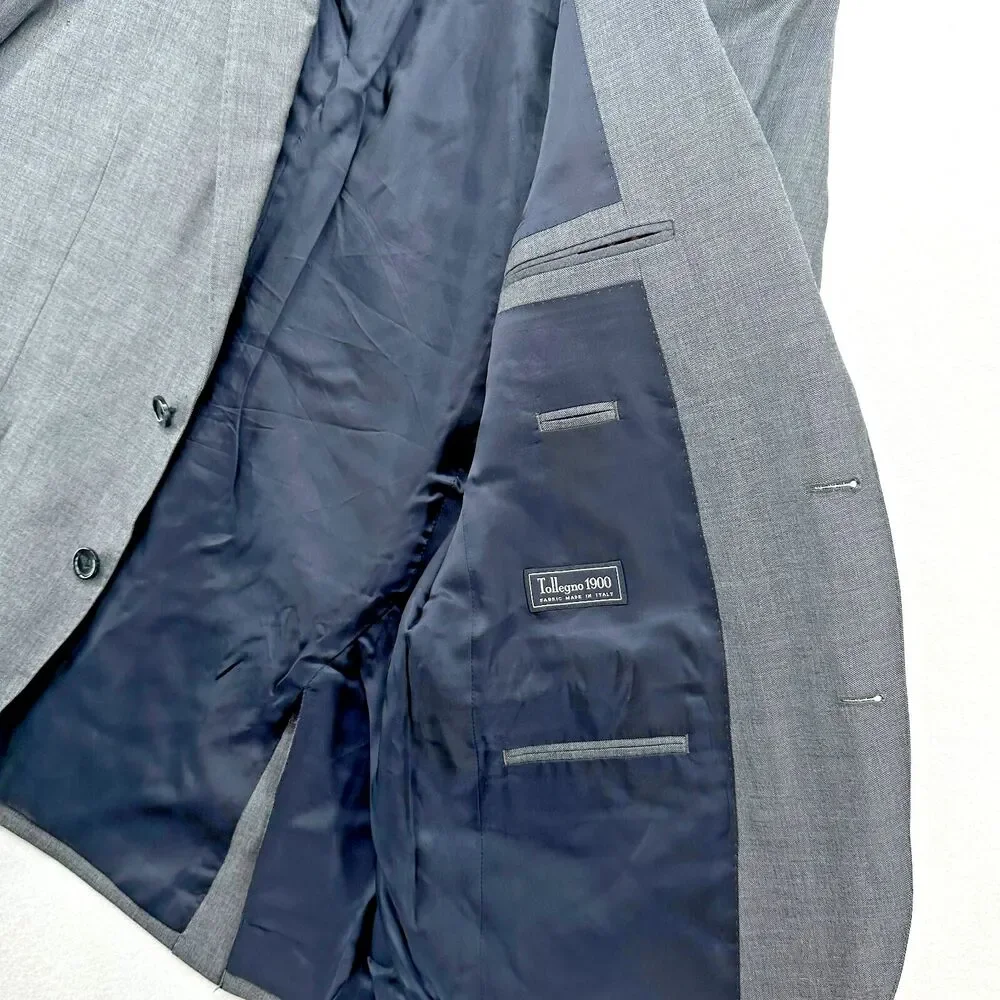 J Crew Ludlow Blazer Mens Size 40R Grey Wool Double Button Sport Jacket Coat